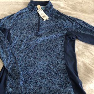 Adidas Blue UPF50 Pullover NWT